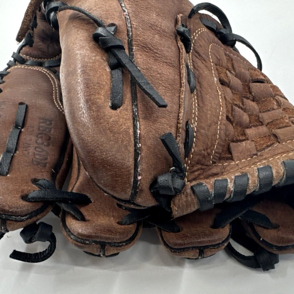 Rawlings Leather Baseball Glove Brown Basket Web RHT RBG36DB Right Hand Throw - Picture 12 of 12